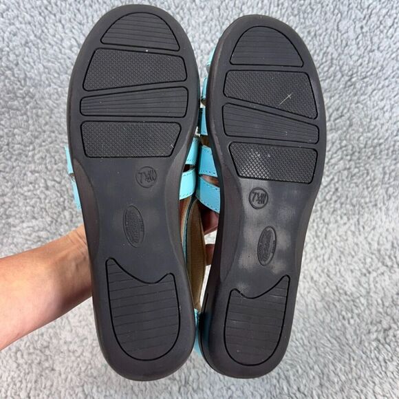 Dr. Scholl's Breezeway Leather Sandals Women 7.5 W Adjustable Strap Comfy - Picture 10 of 12